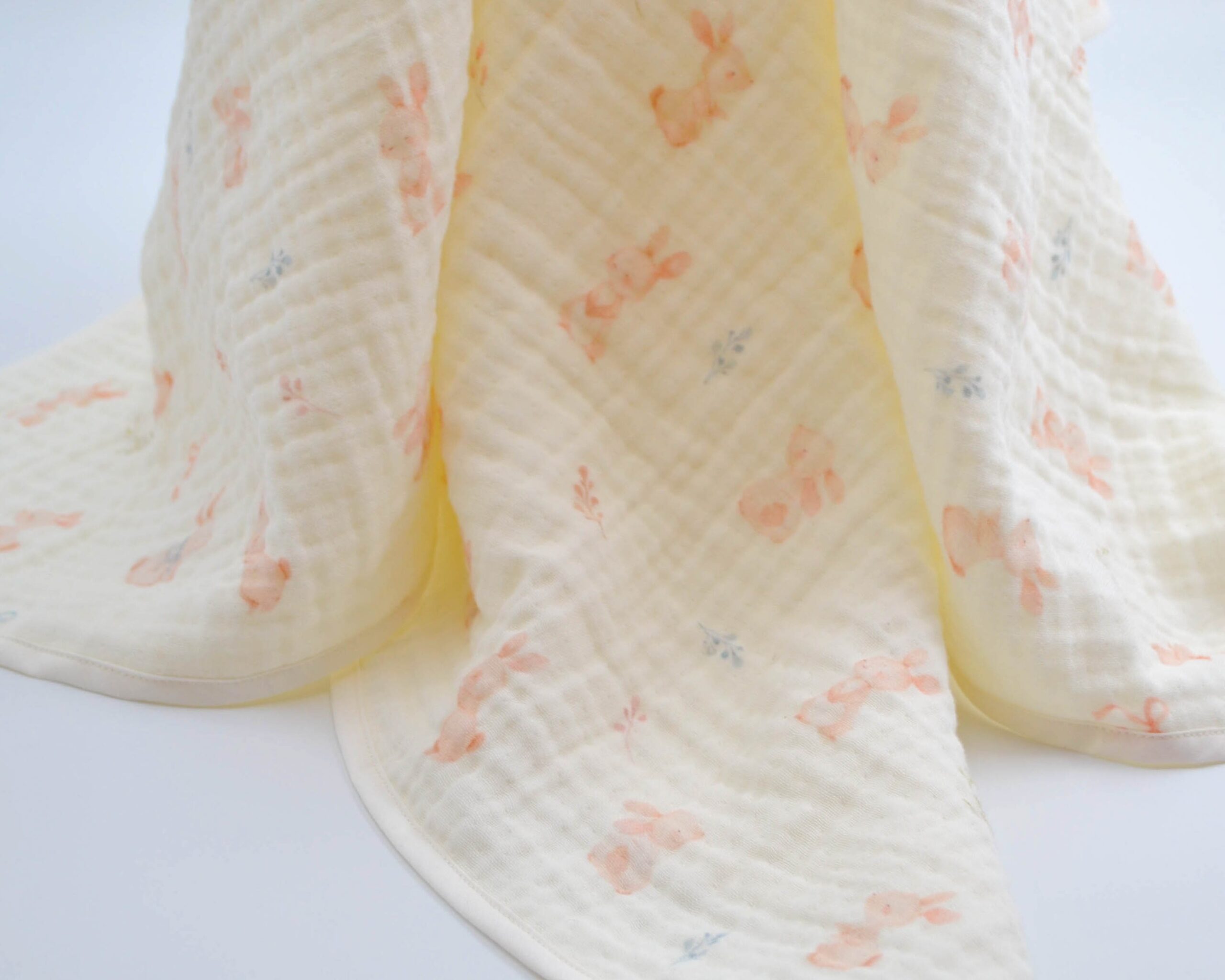 DSC_0083-4 Lepus: Masal Tavşanı Dört Kat Müslin Battaniye - Görsel 1